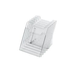 Distributeur de prospectus 5 compartiments A4 - Cristal