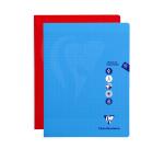 Cahier Travaux Pratiques piqué Mimesys 24x32cm 80 pages grands carreaux + uni couverture polypropylène Couleur aléatoire - Assortis