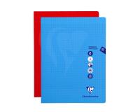 Cahier Travaux Pratiques piqué Mimesys 24x32cm 80 pages grands carreaux + uni couverture polypropylène Couleur aléatoire - Assortis