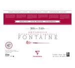 Fontaine, Packung mit 5 Bogen Aquarellpapier mit Büttenrand, 56x76 cm, feinkörnig, 300g weiß