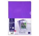 Sachet de 10 pochettes coin PVC lisse haute résistance 13/100e - A4