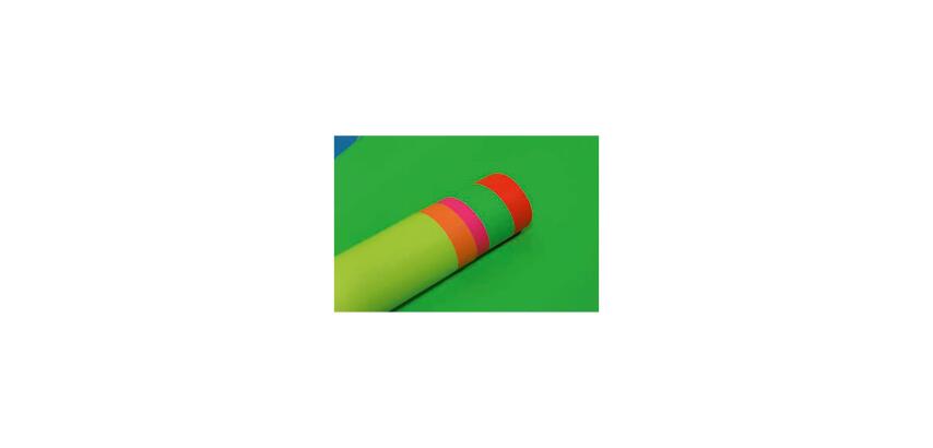 PAPIER AFFICHE FLUO, Rouleau de 10 feuilles 90g/m2 au format 60x80cm - Assortiment