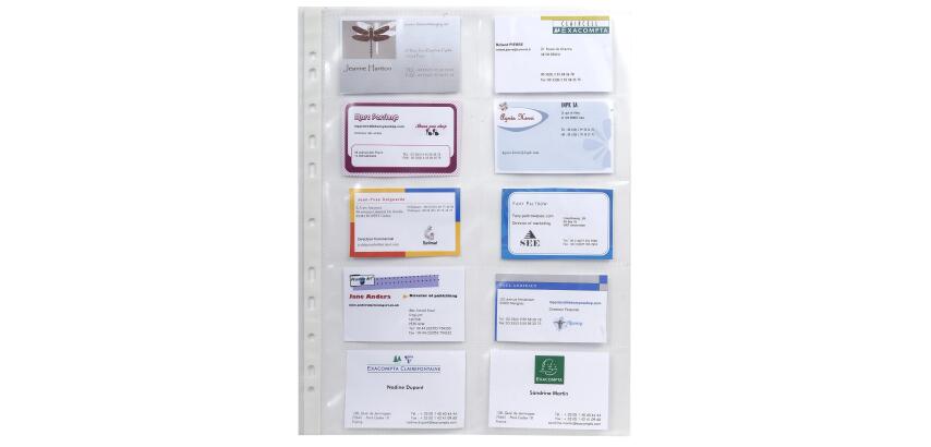 Pk 10 Punch Pockets PP 10 Bus Cards - Crystal