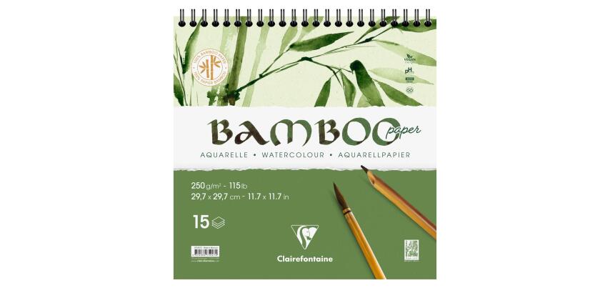 Wirebound pad. Bamboo 250g 29.7x29.7cm 15P