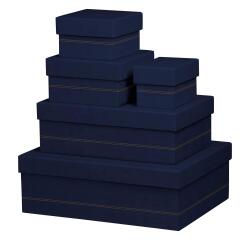 Rhodia Rhodiarama Gift Boxes - Set of 5 - Nested - Night Blue
