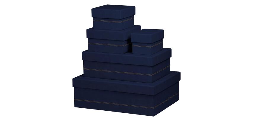Rhodia Rhodiarama Gift Boxes - Set of 5 - Nested - Night Blue