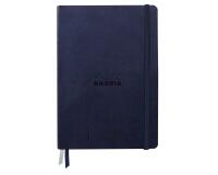 Rhodiarama Goalbook Creation rembordé rigide A5 100p papier lavis technique blanc uni 200g avec élastique - Bleu nuit