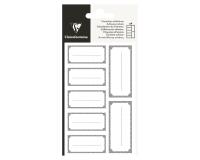 Etiquettes adhésives, rectangle argent - Argent