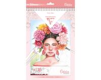 ODELIA, Bloc de coloriage multi-techniques de 20 feuilles A4 250g, Les femmes