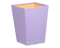 Rhodiarama corbeille à papier simili cuir italien 27x27x32 cm - Iris