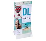 Porte-carte clip L100mm - Cristal