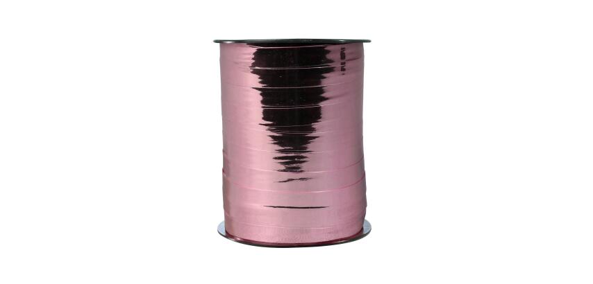 Rol metallic geschenklint 250mx7mm, Oudroze - Oudroze