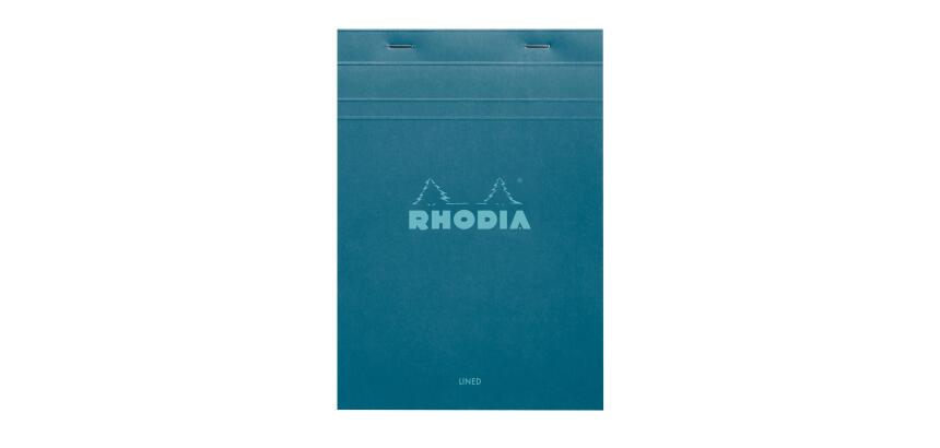 Rhodia Couleur Pad - No.16 - A5 - Lined - 80 Sheets - Top Stapled - Peacock