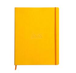 Rhodiarama cahier souple A4+ 160 pages ligné papier ivoire 90g - Jonquille