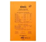 Bloc agrafé Rhodia Yellow N°19 21x31,8 cm 80 feuillets ligné avec marge 80g - Orange