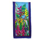 100% zijden sjaal - 180x43cm Tropical - Wit