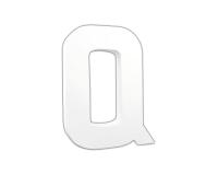 Lettre Q 20,5cm - Blanc