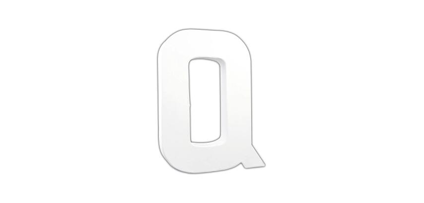 Lettre Q 20,5cm - Blanc