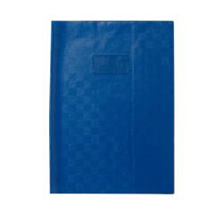 Protège-cahiers grain madras avec rabats marque-pages PVC 22/100ème A4
