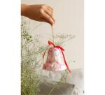 Bell with ribbon 10x10x9 cm - Kraft