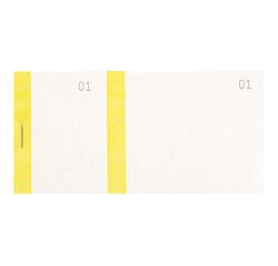 Bloc vendeur à bande couleur 100 feuillets double numérotage - Format 6,6x13,5 cm