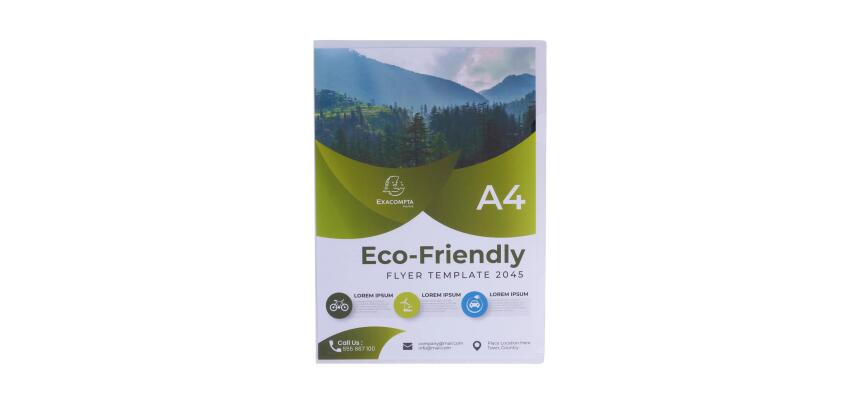 Forever Recycled PP Cut Flush Folders 120 micron A4 - Crystal