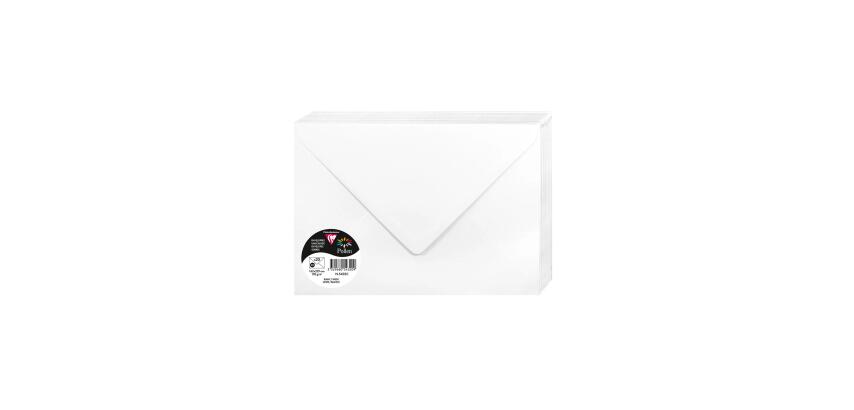 Enveloppe Pollen Clairefontaine 120 g/m² sans fenêtre avec patte autocollante couleur - Paquet de 20
