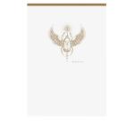 Bloc entoilé en-tête Flying Spirit White A5 140 pages détachables ligné motifs assortis papier ivoire 90g - Blanc