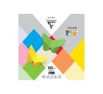 ORIGAMI, Pochette de 100 feuilles 80g/m² au format 12x12cm - Assortiment mixte
