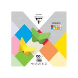 ORIGAMI, Pochette de 100 feuilles 80g/m² au format 12x12cm - Assortiment mixte