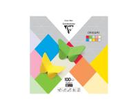 ORIGAMI, Pochette de 100 feuilles 80g/m² au format 12x12cm - Assortiment mixte