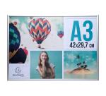 Cadre photo mural aluminium A3 - Argent