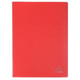 Protège-documents polypropylène souple pochettes grainées opaque 20 pochettes 40 vues - A4 rouge