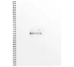 Spiralbuch Notebook Rhodia A4+, 80 Blatt kariert 80g, mit Rand und Kopfleiste/Rahmen, abtrennbar - Weiß