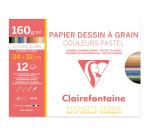 Clairefontaine Etival Drawing Paper Pack - 24 x 32cm - 12 Sheets - 160gsm