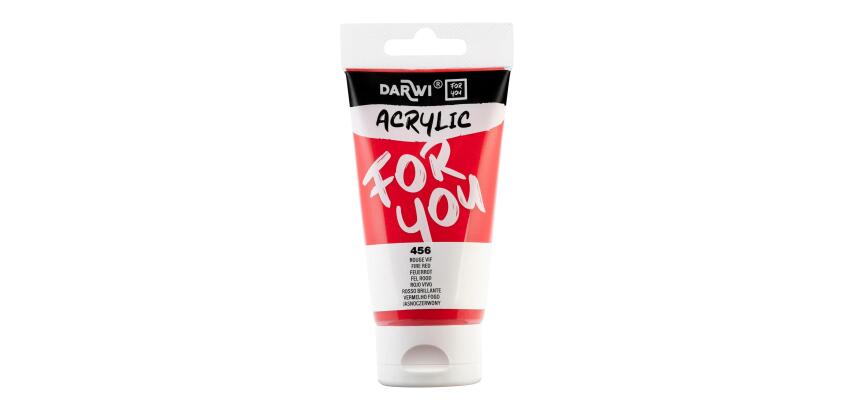 Darwi For You Acrylic Paint - 75 ml - Bright Red