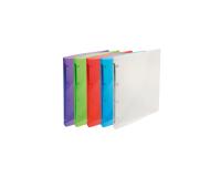 Classeur 4 anneaux plastifié Exacompta Crystal A4 - Dos 2 cm couleurs assorties