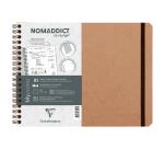 Clairefontaine Nomaddict My Notes Notebook - B5 Landscape - Dot Ruled - 90gsm - Havana||