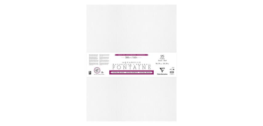 Fontaine Extra Blanc Grain Fin paquet 25F 56x76cm 300g