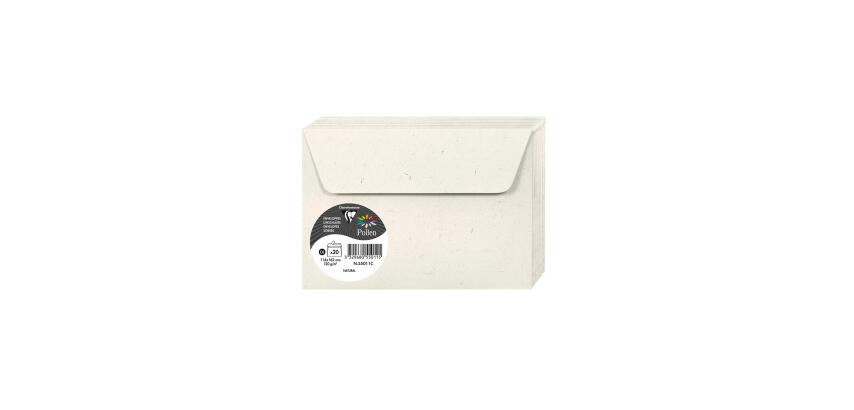 COLLECTION NATURA, Paquet de 20 enveloppes Pollen 114x162mm 120g/m2 - Natura