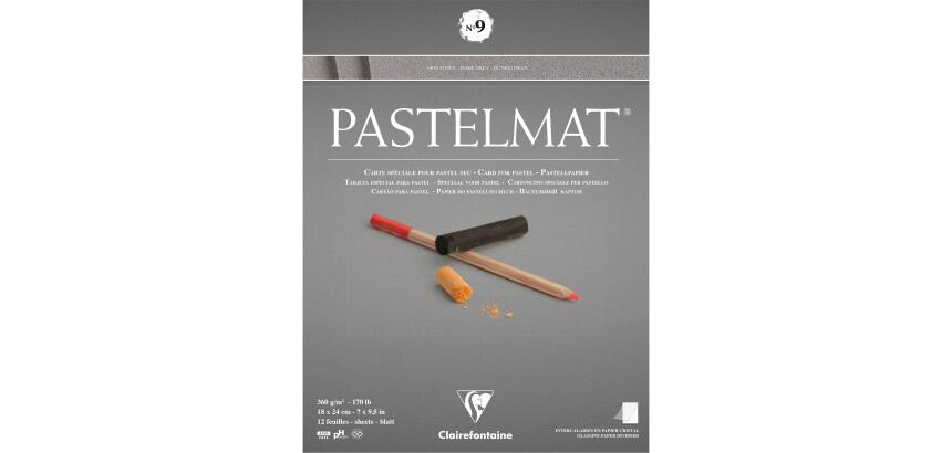 Pastelmat blok gelijmd 12 bladen 18x24 cm 360 g n°9