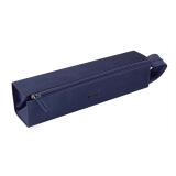Trousse Rhodiarama plumier simili cuir 23 x 5 cm - Bleu nuit