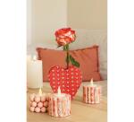 Vase coeur waterproof 13x5x13 cm - Kraft