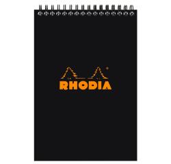 Rhodia Classic spiraalblok 14,8x21 cm 80 vel gelijnd microgeperforeerd 80g - Zwart