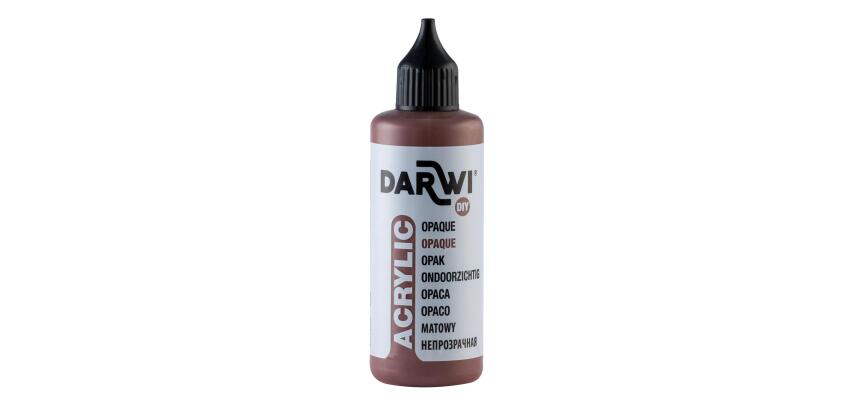 Darwi Flacon de 80 ml de Peinture Acrylique Universelle Opaque - Marron foncé