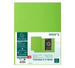 Paquete de 50 Subcarpetas con 2 solapas Rock''s 210 g/m2