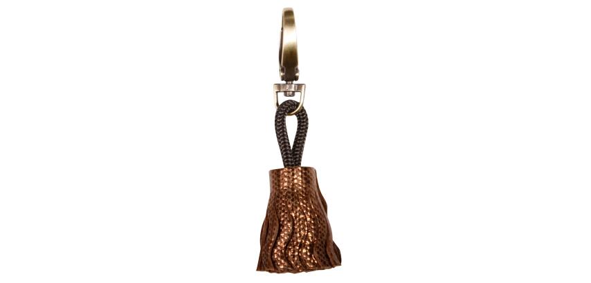 KLEO-PATHRA LEATHER Key ring 4x2,5 cm Bronze
