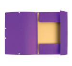 3-flap folder with elastic straps 355 gsm hard glazed mottled pressboard - A4 size