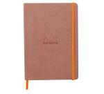 Rhodiarama carnet souple A5 160 pages dot papier ivoire 90g fermeture élastique - Bois de rose