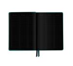 Rhodiarama Goalbook Creation rembordé rigide A5 160 pages papier Maya noir lisse dot 120g avec élastique - Eau